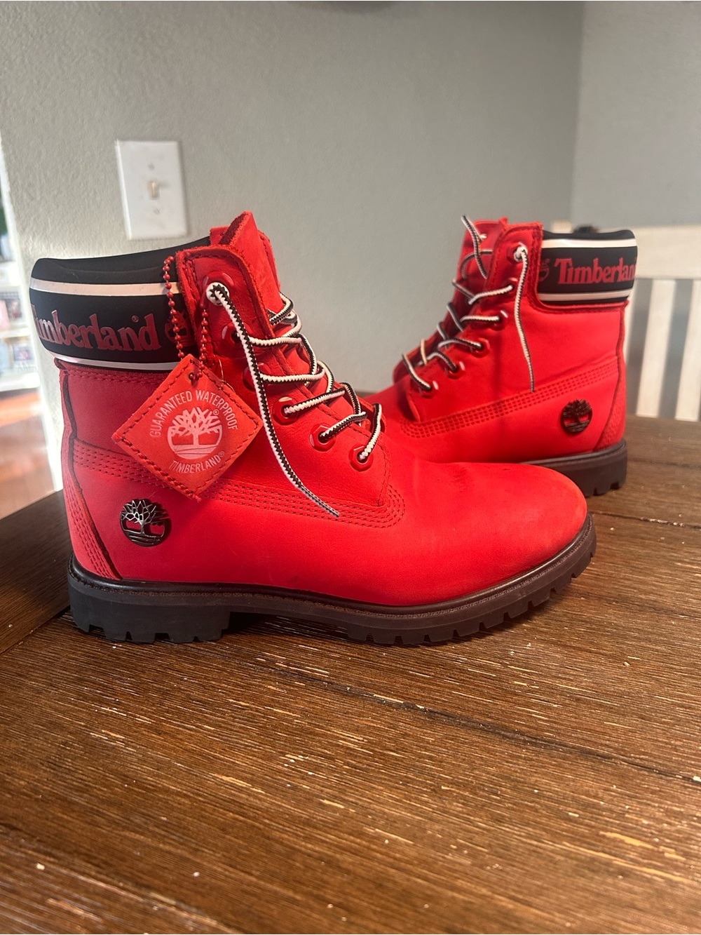 Like new Timberland  red Nubuck leather timberland boots #A27HJ 6